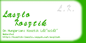 laszlo kosztik business card